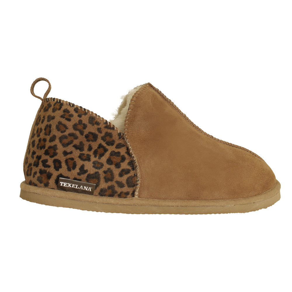 Leopard print sheepskin slippers best sale