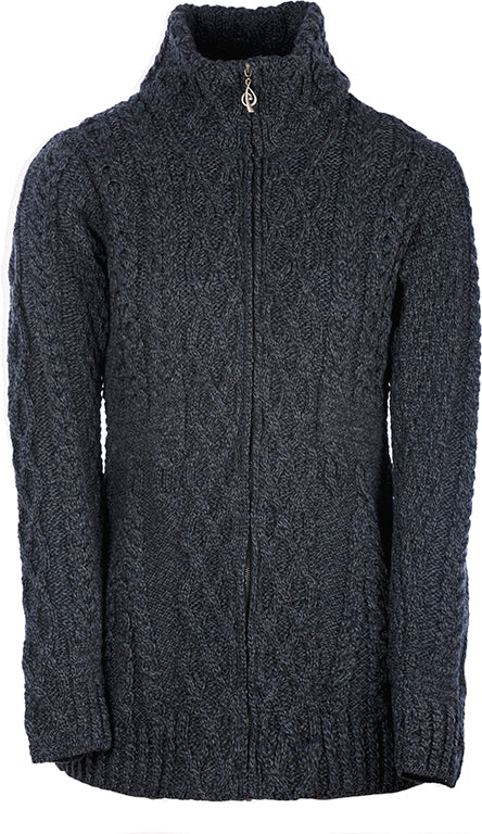 NEW Aran Ireland Woollen Mills Merino Wool Zip Cardigan deals